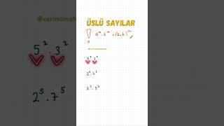 Üslü sayılar kısa bilgi videosu #2022 #matematik #nasılçözülür