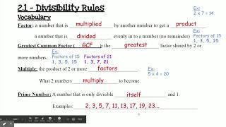 [LRMath] Divisibility Rules (VL-211)