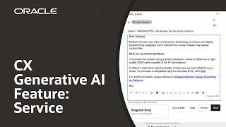 Oracle Fusion Cloud CX Generative AI Feature: Service