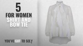 Top 10 For Women Shirt And Bow Tie [2018]: Ladies Elegant Classic Ivory Chiffon Crepe Pussy Bow Tie