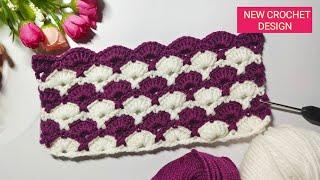 New Crochet Design🟣/This is the Beautiful Crochet Stitch/Crochet baby blanket/Did u see?