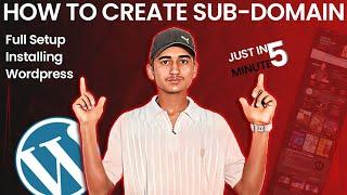 how to create subdomain and set wordpress on it | Just in five minute | Cpanel | By Dot Guide