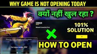 Free Fire Not Opening Today| Free Fire Network Connection Error Problem Solution| Your Queue Number