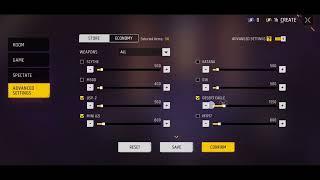 How to create custom Room card preset in free fire || how to set room preset save | Free fire rooms