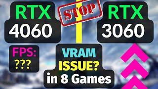 RTX 4060 8GB vs RTX 3060 12GB - VRAM is KING? TEST in 8 GAMES - Review