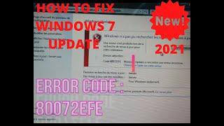 Windows 7 update error 80072EFE solution