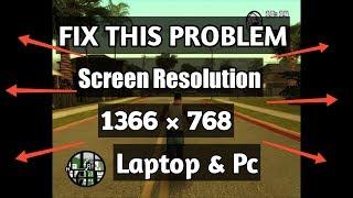 GTA San Andreas full screen resolution fix 1366x768 So EASY || MDA OFFICIAL