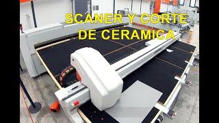 Mesa automática de corte, escaner y corte de pieza ceramica