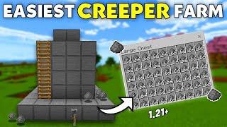 EASIEST CREEPER FARM IN MINECRAFT 1.21 ( BEDROCK/PE/JAVA ) ! UNLIMITED GUNPOWDER  !