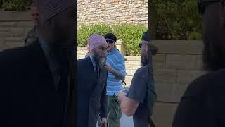 Singh confronts heckler on Parliament Hill