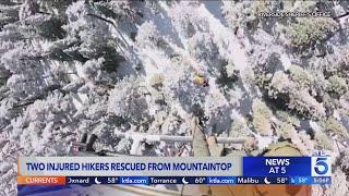 2 hikers rescued after falling down steep cliff in Riverside County