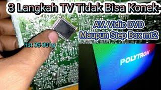 Trik Mengatasi TV Polytron Tidak Bisa Buat AV DVD Dan Step Box MT2