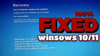How to Fix Recovery Screen Error Code 0xc00000e on Windows 10/11 | Step-by-Step Guide