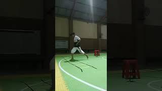 Latihan kekuatan kaki (kuda-kuda) menggunakan media ladder #athlete #pencaksilat #training