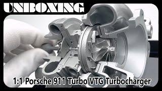 Porsche 911 Turbo VTG Turbocharger Cutaway Model / 1:1 diecast model / AMR UNBOXING