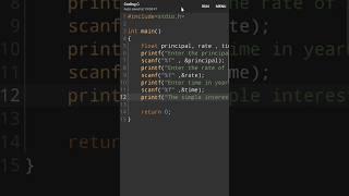 Simple interest calculator | Pi Code