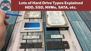 Various Hard Drive Types Explained - HDD, SSD, SATA, NVMe, mSATA, NGFF, M.2