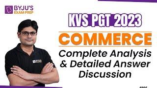 KVS PGT 2023 | Commerce Complete Analysis and Detailed Answer Discussion | Saurabh Sir