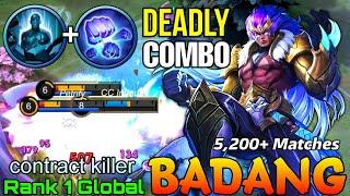 Deadly Combo Badang 5,200+ Matches - Top 1 Global Badang by contract killer - Mobile Legends