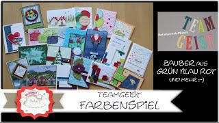 Teamgeist Farbenspiel -  Kartenideen - Karteninspirationen - Geburtstag - Weihnachtskarte stampin up