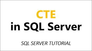 CTE in SQL Server with EXAMPLE