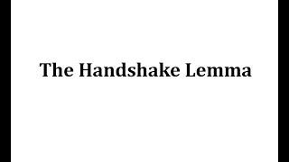 The Handshake Lemma