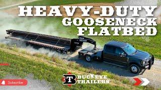 Heavy-Duty Gooseneck Flatbed Trailer