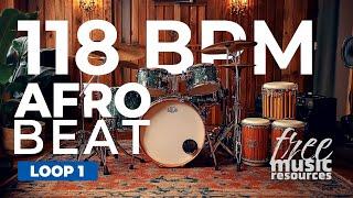  Afrobeat Drum Loop – 118 BPM | Authentic Acoustic Groove for Musicians  | Free Download