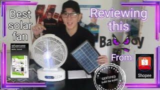 Best solar fan review,  GD super light solar fan from Shopee.