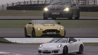 Porsche GT3, Aston Martin V12 Vantage S, Mercedes C63 AMG Black Series - /CHRIS HARRIS ON CARS