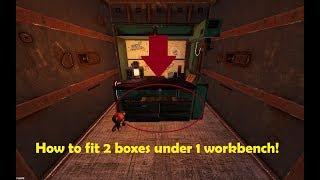 RUST | How to fit 2 boxes under 1 workbench.