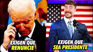 LE EXIGEN al PRESIDENTE de ESTADOS UNIDOS que SE RETIRE y que MRBEAST sea PRESIDENTE!