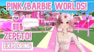 Exploring Pink/Barbie theme worlds On ZEPETO! 