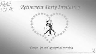 Retirement Party Invitation Wording