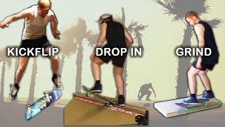 Learn to Skateboard in 1 Month (Ollie, Kickflip, Drop In, Grind) || Max's Monthly Challenge