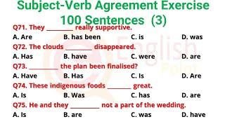 Subject-Verb Agreement Exercise  | Most Important 100 MCQs Part - 3