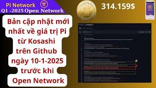 Pi Network cập nhật mới nhất về giá trị Pi ngày 10-1-25 trước Open Network