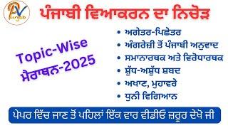 ਪੰਜਾਬੀ ਵਿਆਕਰਨ ਦਾ ਨਿਚੋੜ - ਮਹਾਂ ਮੈਰਾਥਨ (Topic-Wise)- ਪ੍ਰੋ: ਬਲਜਿੰਦਰ ਸਿੰਘ