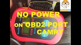 How To Fix 2010 Toyota Camry OBD2 OBDII NOT WORKING▶️ OBD Port No Power