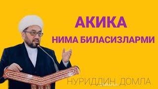 НУРИДДИН ДОМЛА АКИКА НИМА БИЛАСИЗЛАРМИ АЗИЗЛАР