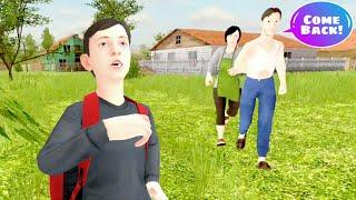 Gena And Galya Chase Their Kid In The Grassland In Schoolboy Runaway Stealth