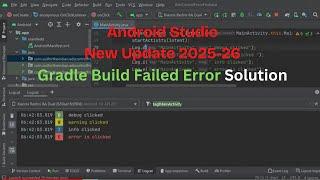 Gradle build failed  Error Solution | Android Studio New Update