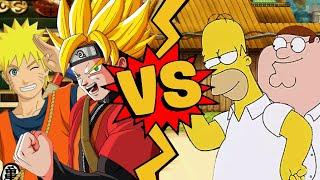 M.U.G.E.N Battles | Goku/Naruto Uzumaki vs Homer Simpson/Peter Griffin