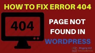 how to fix error 404 page not found in wordpress{Hindi}