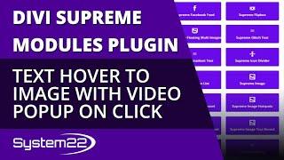Divi Supreme Modules Text Hover To Image With Video Popup On Click 