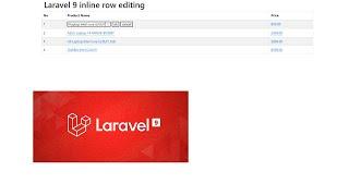 Laravel 9 inline row editing