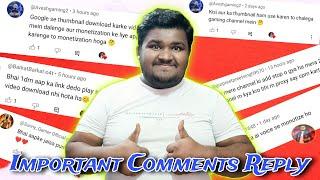 Important Comments Reply  ll Best Way For Earning Tips 