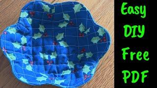 How To Make A Microwave Bowl Cozy/DIY Sewing Tutorial -  Easy Tutorial @TheTwinsDay /Free Template