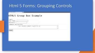 041 HTML5 Groupbox using FieldSet and Legend tags