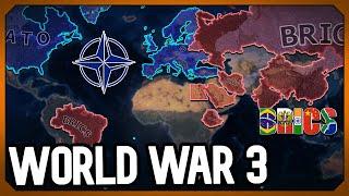 World War 3 (NATO+Ukraine) vs BRICS(+Belarus) [HOI4 1.14 AI Timelapse]